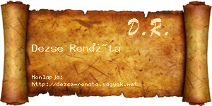 Dezse Renáta névjegykártya