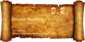 Dezse Renáta névjegykártya