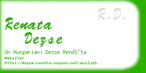 renata dezse business card